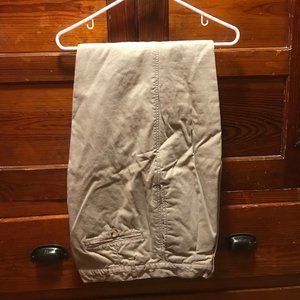 Men's Eddie Bauer tan flannel-lined khakis 35/32